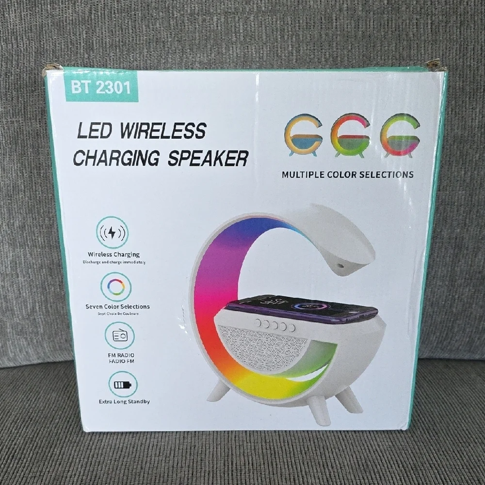 LED‎ Wireless Charging Speaker with Color Selections Model BT 2301, New
